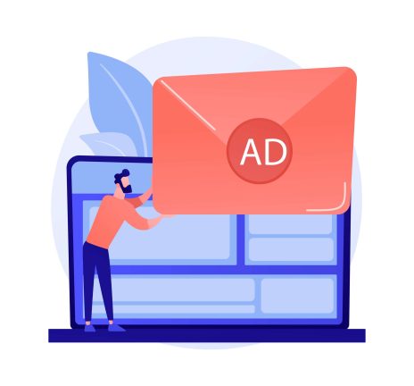 Spamming vector concept metaphor Spamming, email spam. Girl cartoon character getting unsolicited ,undesirable electronic messages. Advertising, messaging, commercial, newsletter. Vector isolated concept metaphor illustration